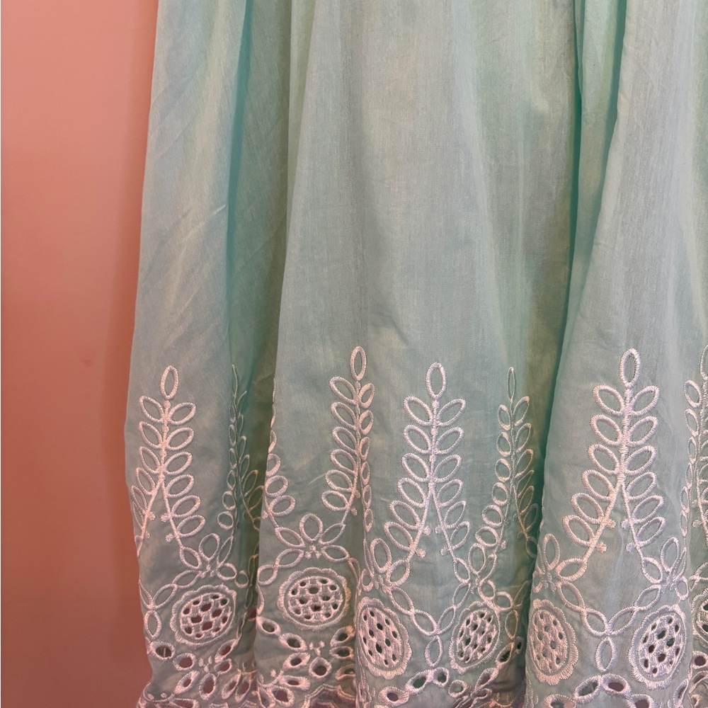 NWT Vintage Guess Green Eyelet Lace-Up Dress Sz Small Fairy Princess $108 Retai - Picture 5 of 13